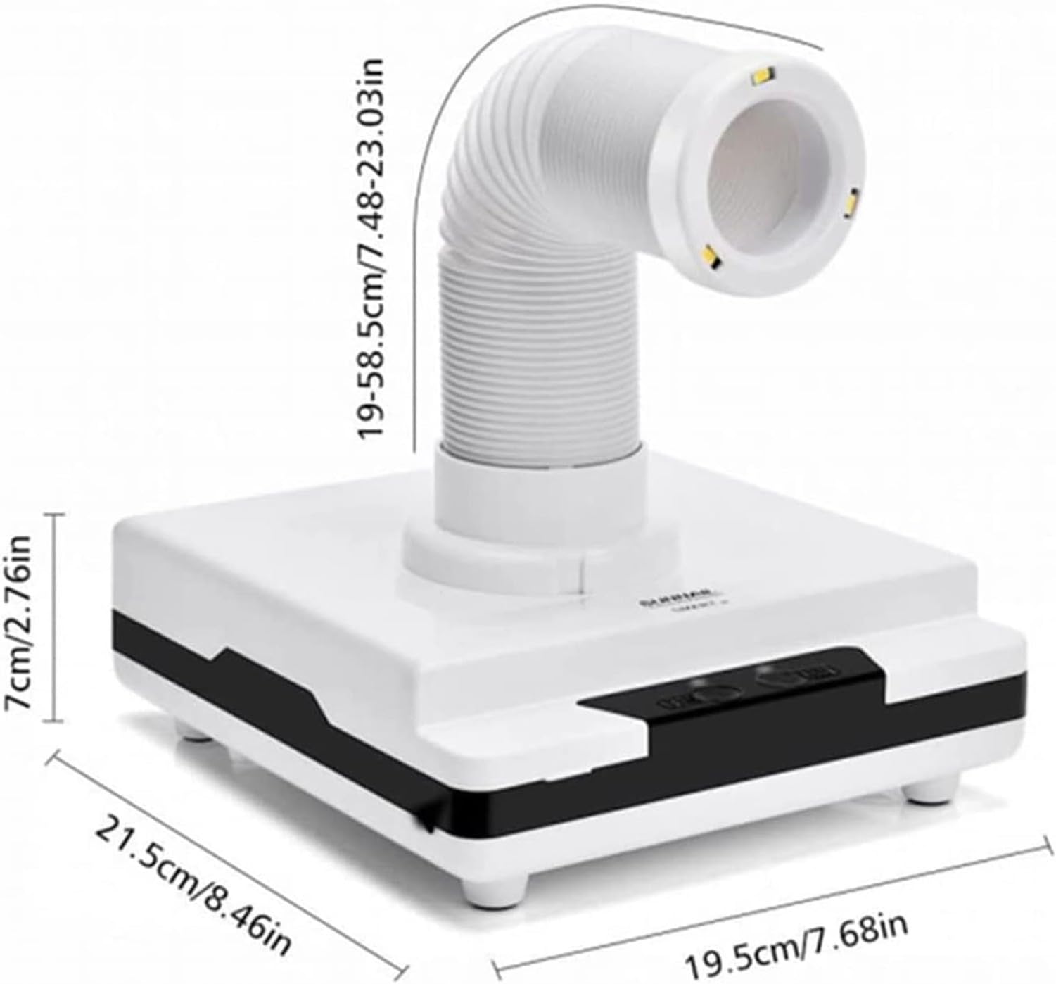 Aspiradora dental, colector de polvo de mesa con 3 LED de succión fuerte, removedor de polvo portátil para laboratorios dentales, solución de limpieza eficiente