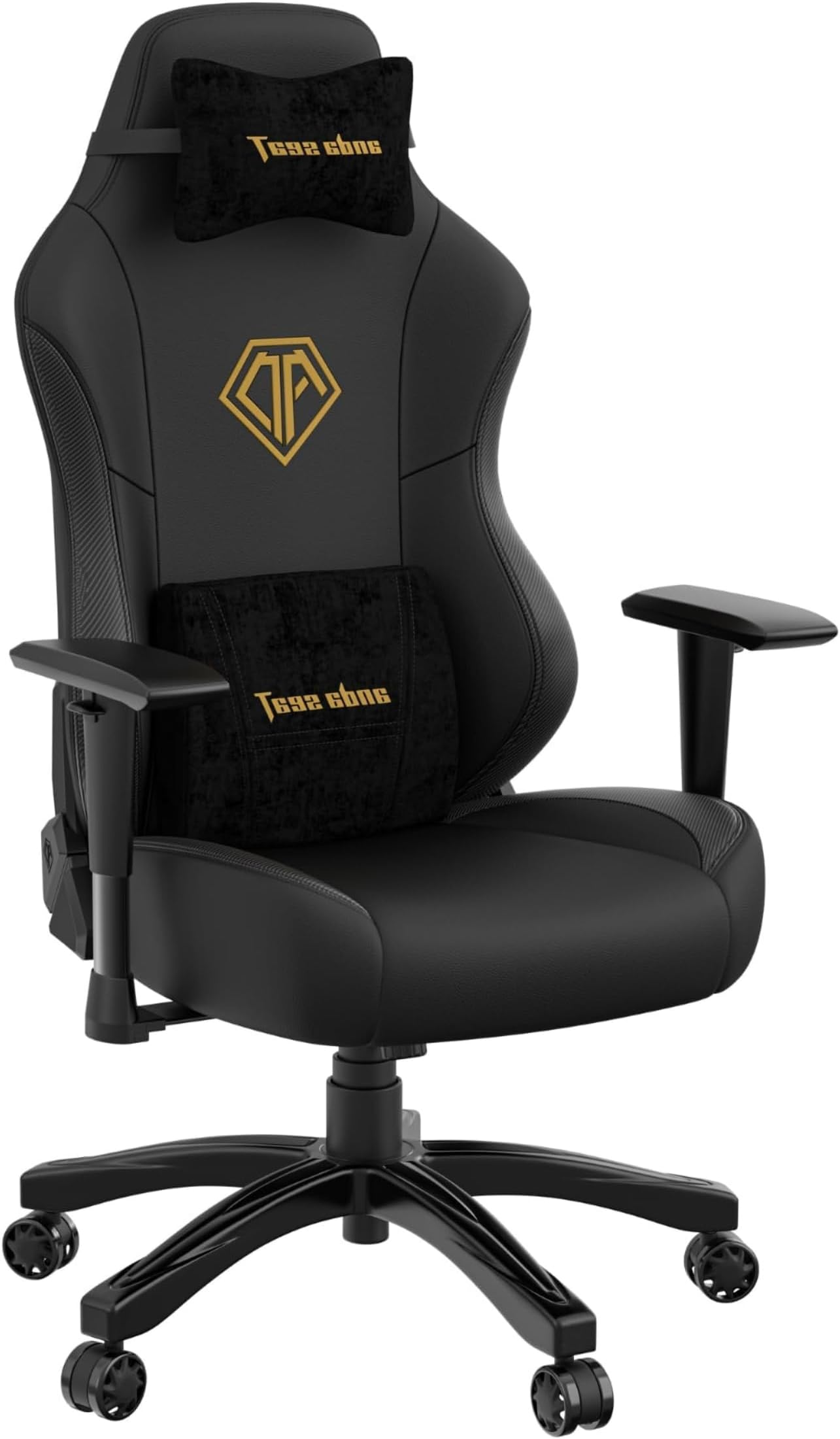 Phantom 3 Gaming Chair - Reclining Video Game Chairs, Ergonomic Gaming Chair, Neck & Lumbar Back Support for Home & Office Desk - Large Premium Black PVC Leather Gamer Chairs for Adults