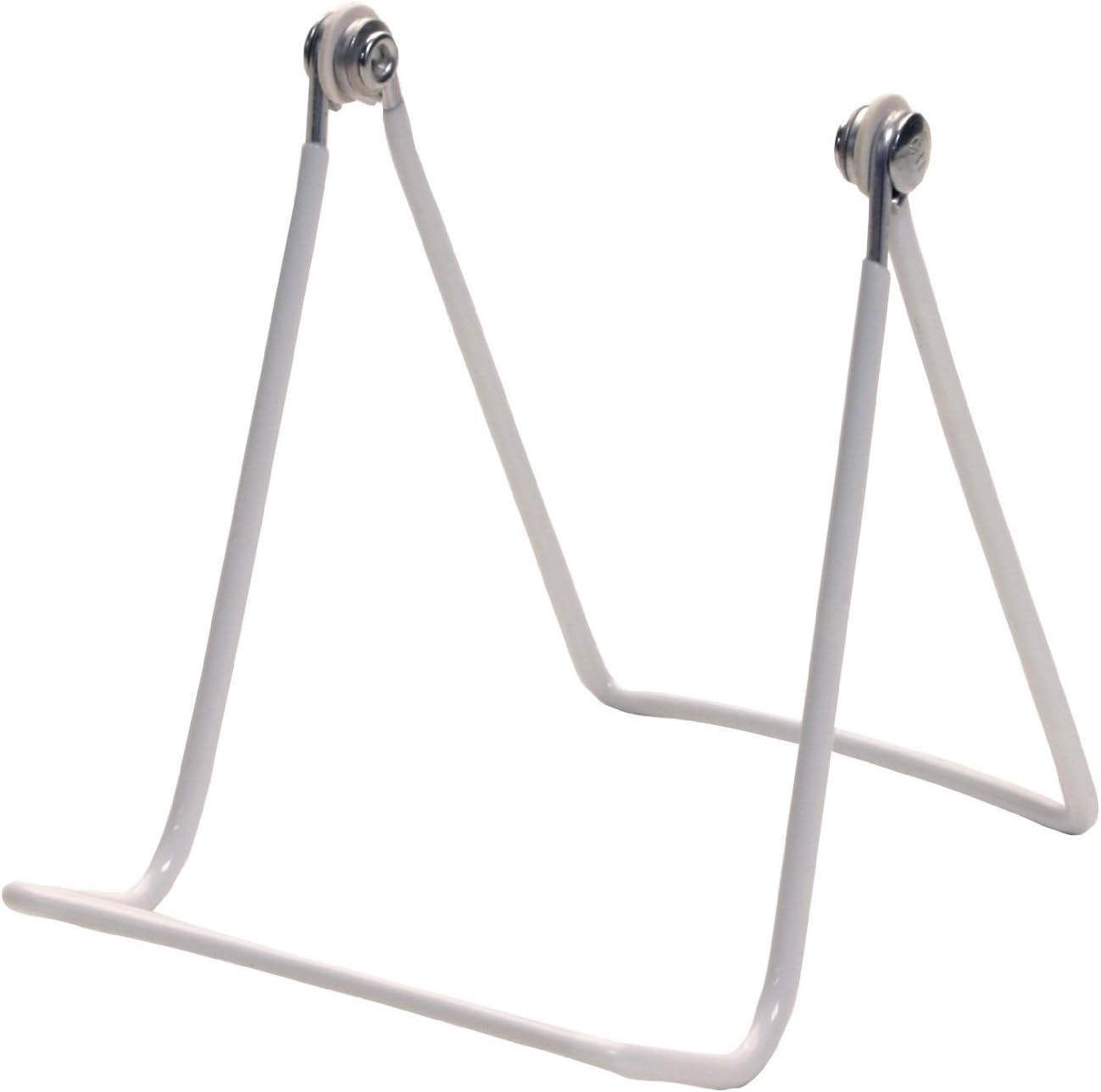 Gibson Holders Medium Standard Display Stand for Artwork, Plates, Kitchenware, & more; Set of 2- 2a - White