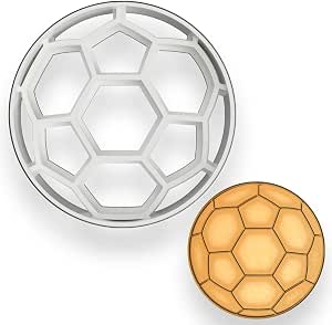 Realistic Soccer Ball Cookie Cutter 2 to 8 inches - Ideal for Soccer-Themed Desserts and Crafts 3 inches (Random Color)