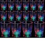 24 Light-Up Shot Glasses LED Flashing Drinking Blinking Barware Party Glass Lot