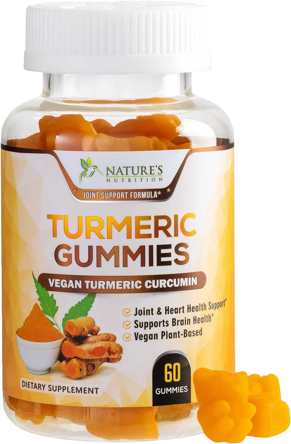 Nature's Nutrition Turmeric Gummies with Black Pepper for