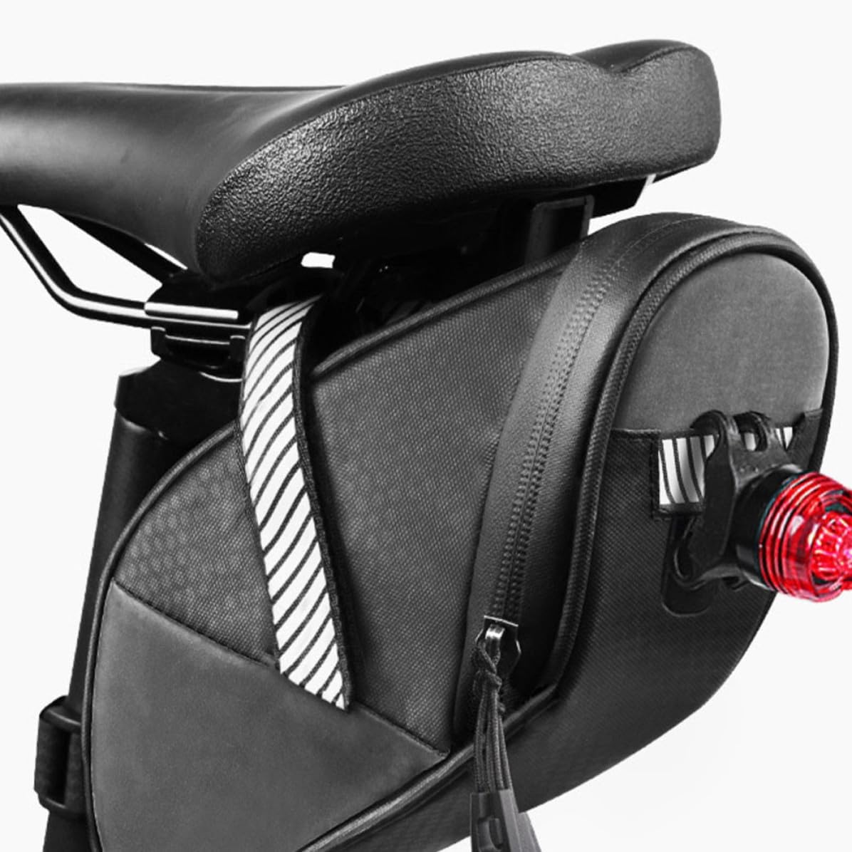 Large Capacity Bike Seat Bag with Easy to Fix Design for Night Cycling, Sturdy Rear Pack Pouch for Secure Storage and Convenient Access on Bicycle Saddles