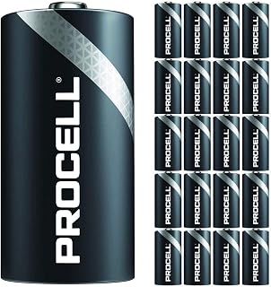 20 Pack - Duracell Procell C Cell Batteries | 1.5V Industrial Power Alkaline Battery | Home or Office Use | Car Air Freshener Promo Pack | Reliable Long Lasting Power