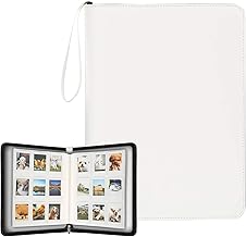 540 Pockets Photo Album for Fujifilm Instax Mini Camera, Leather Cover, Photo Album for Instax Mini 12 11 9 40 90 8 7 Evo LiPlay Instant Camera, 2x3 Photo Albums (White)