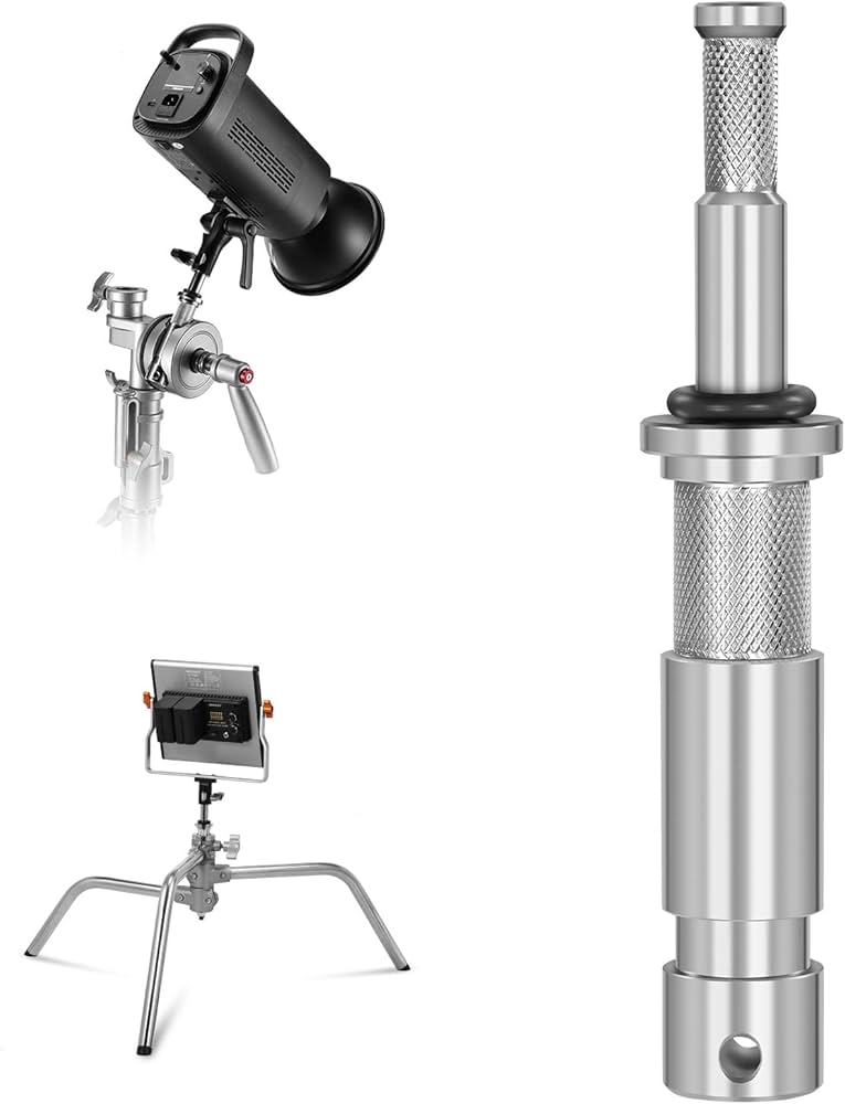 NEEWER Junior naar baby stekkeradapter, 1-1/8/28mm Junior stekker naar 5/8 /16mm babystekker, standaard-adapter voor C-standaard, robuust lichtstatief, tv-klem, schildpadbasis, UA027