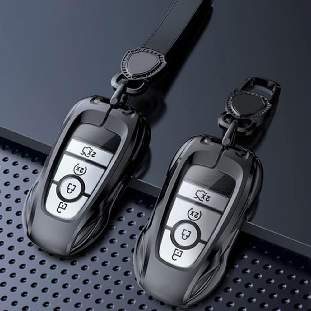 Zinc Alloy Metal Key Fob Case Cover Fit for Ford Fusion F150 F250 F350 F450 F550 Edge Explorer Escape Mustang