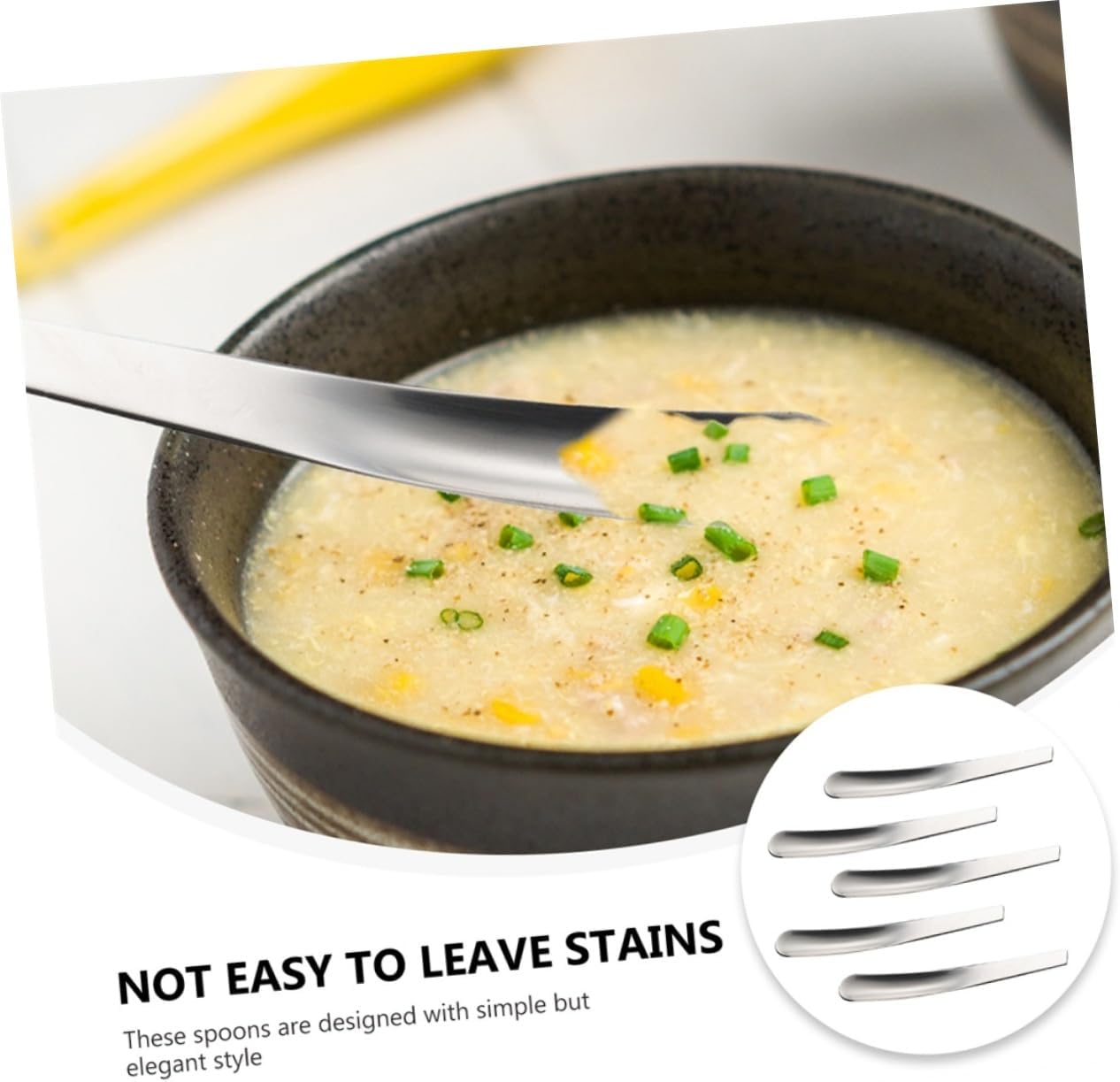 Alipis 5pcs Stainless Steel Breakfast Spoons Kitchen Accessories for Dining and Cooking Versatile and Dessert Spoons Smooth Polished Finish Easy to Clean and Maintain