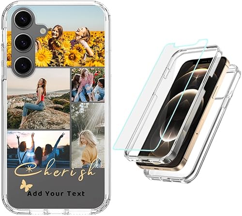 Vista 53 de Funda transparente 3 en 1 diseñada para teléfono Galaxy S21, Plus/Ultra/FE 5G Samsung, capas protectoras híbridas [protector de pantalla] Borrar 05
