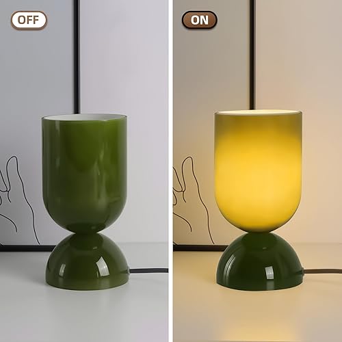 Miniatura 4 de Lámpara de mesa de cristal moderna de 8.9 pulgadas para sala de estar, lámparas de escritorio regulables para dormitorio, lámpara de mesita de noche