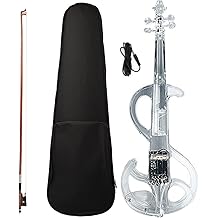 Student violin 4/4 Electric Violin Transparent Acrylic Body With Violin Bow Case Colors Led Lights Adult violin