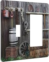 Vista 96 de Cubierta decorativa para interruptor de luz dúplex de 1 banda, placa frontal eléctrica, placa de receptáculo para baño, cocina, decoración del hogar