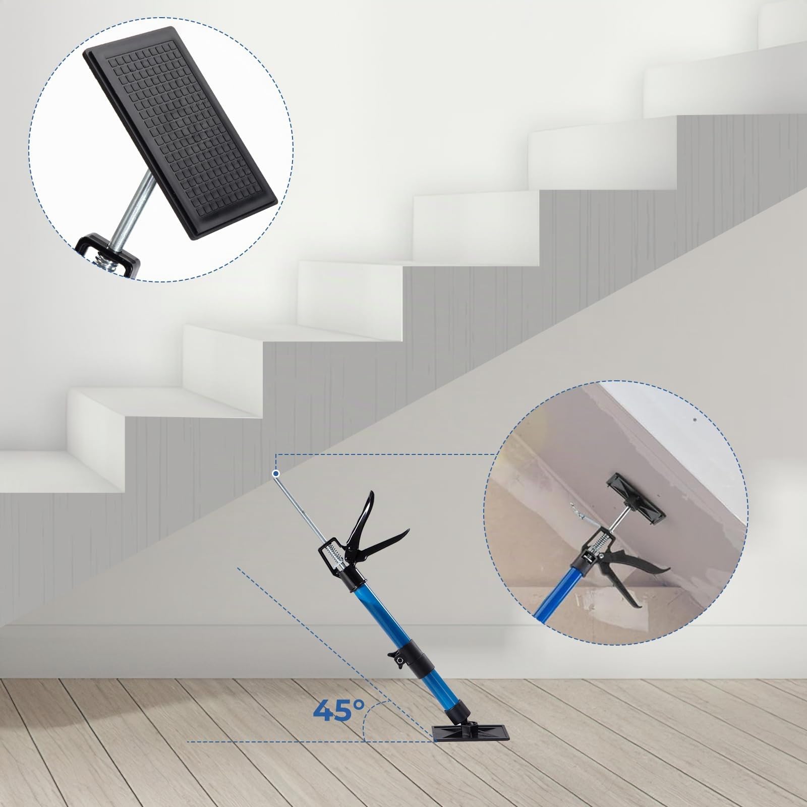 Telescópicas de Soporte Antideslizante Sistema de Soporte Ajustable de Tercera Mano para la Instalación de Armarios de Baño y Paneles de Yeso Paquete de 2