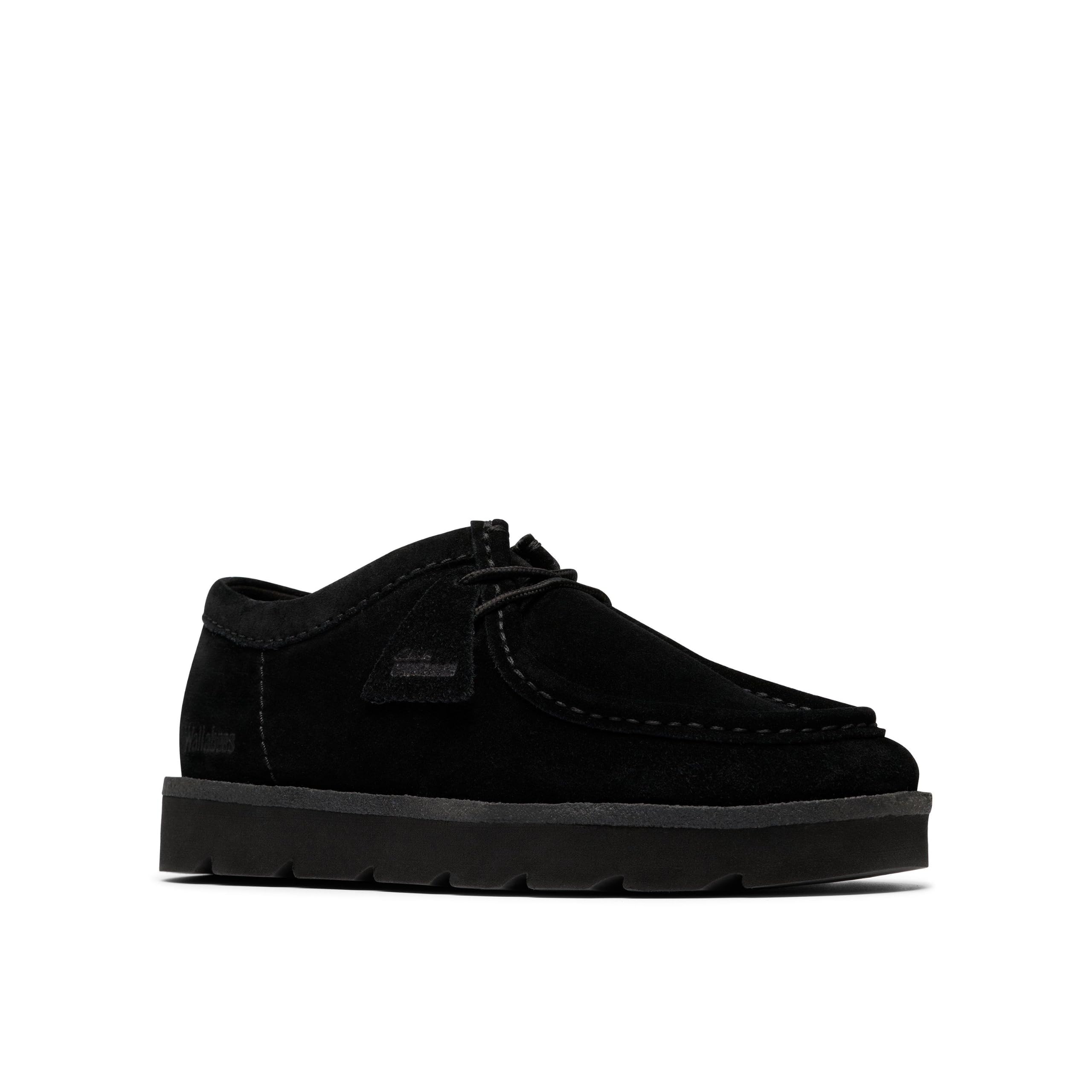 Clarks Męskie Meare Walla Czarny Zamsz