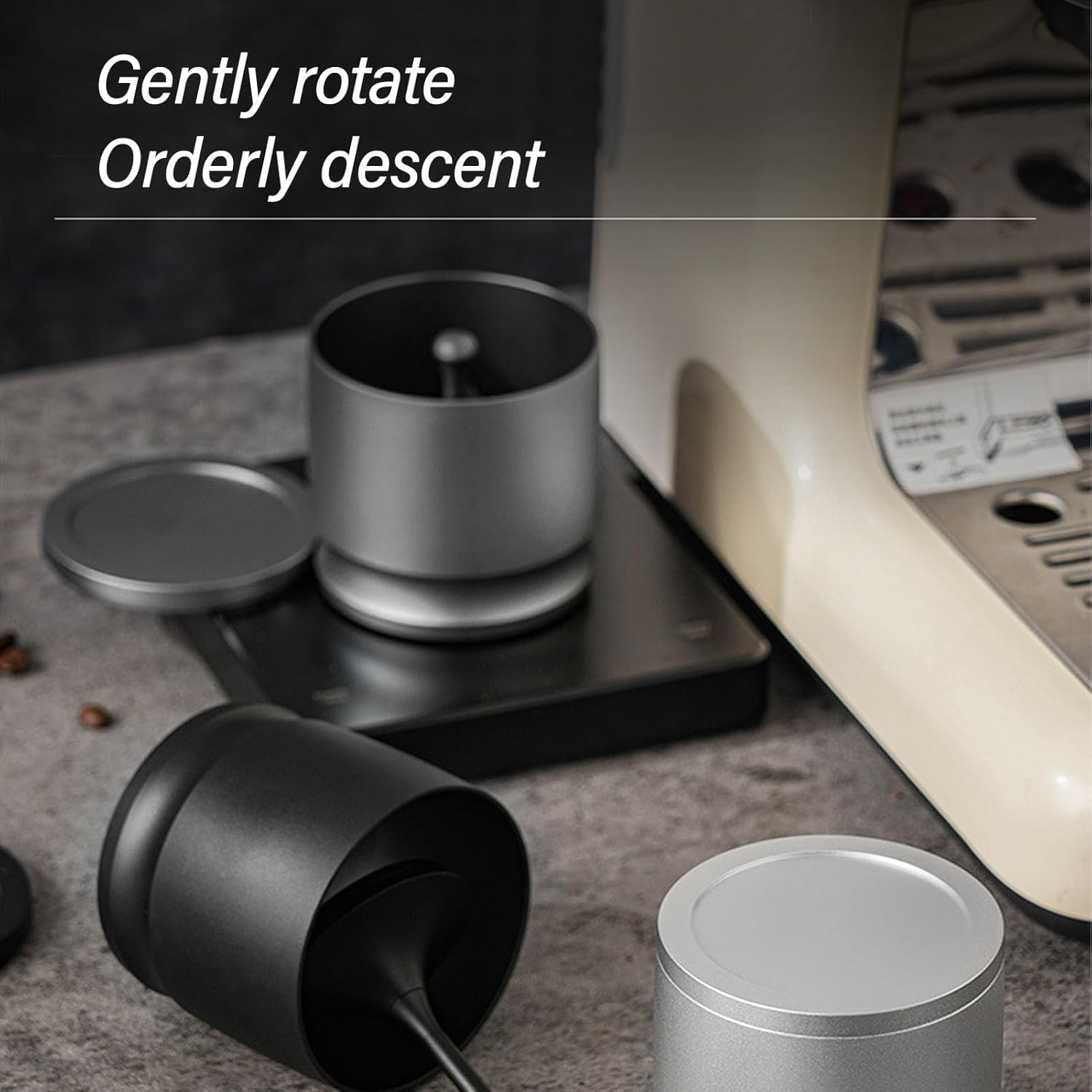 Coffee Dosing Cup, Espresso Dosing Cup, Coffee Dosing Ring Powder Receiver Container, Dosing Rings Press Aluminum Alloy Anti Flying Coffee Powder Picker Coffee Accessories 58mm(black) image 4