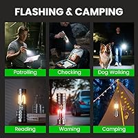 Vista 9 de Linternas de camping de alto lúmenes, linterna recargable, 11 modos, 5000 mAh, impermeable, potentes linternas LED tácticas con zoom para camping