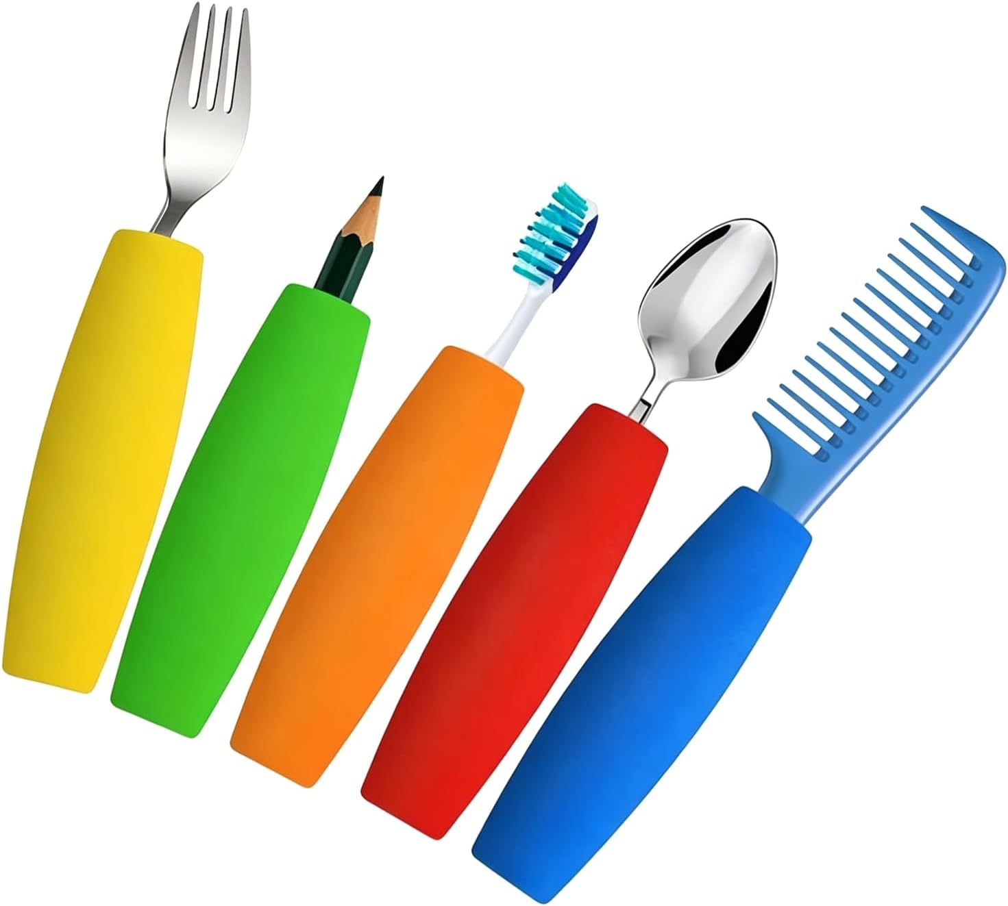 DGZZI 10PCS Sponge Sleeve 3.54 Inch Length Non Slip Rubber Tubes Grip Aid Adjustable Cutlery Handle