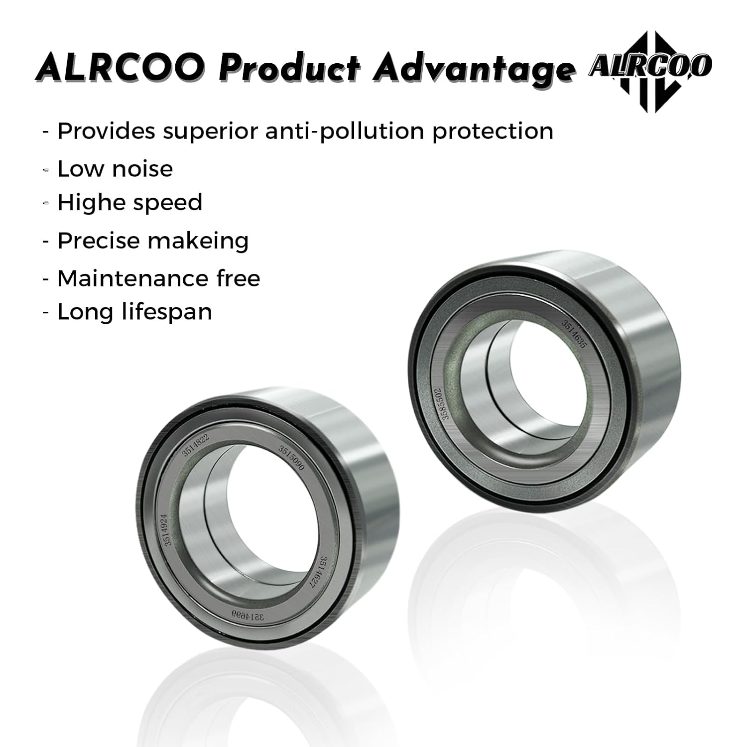 3514699 3514635 Front and Rear Wheel Bearings for Polaris Ranger RZR 800/RZR S 800 2010-2014,Ranger 900 XP/Ranger 900 Crew 2013-2019#3585502 3514627