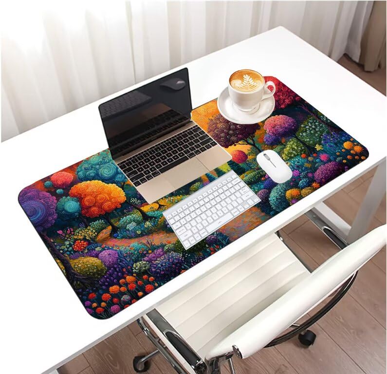 Tapis de souris XXL 900x400mm jaune imperméable pour bureau