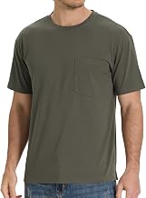 BAMBOO COOL Men's Pocket T-Shirts, Heavy Weight Crewneck Tshirt
