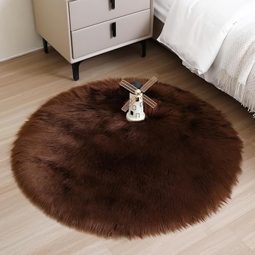 Miniatura 269 de Alfombra de piel sintética esponjosa de piel de oveja blanca, 4 x 6 pies, ultra suave, para dormitorio, mesita de noche, sala de estar, guardería