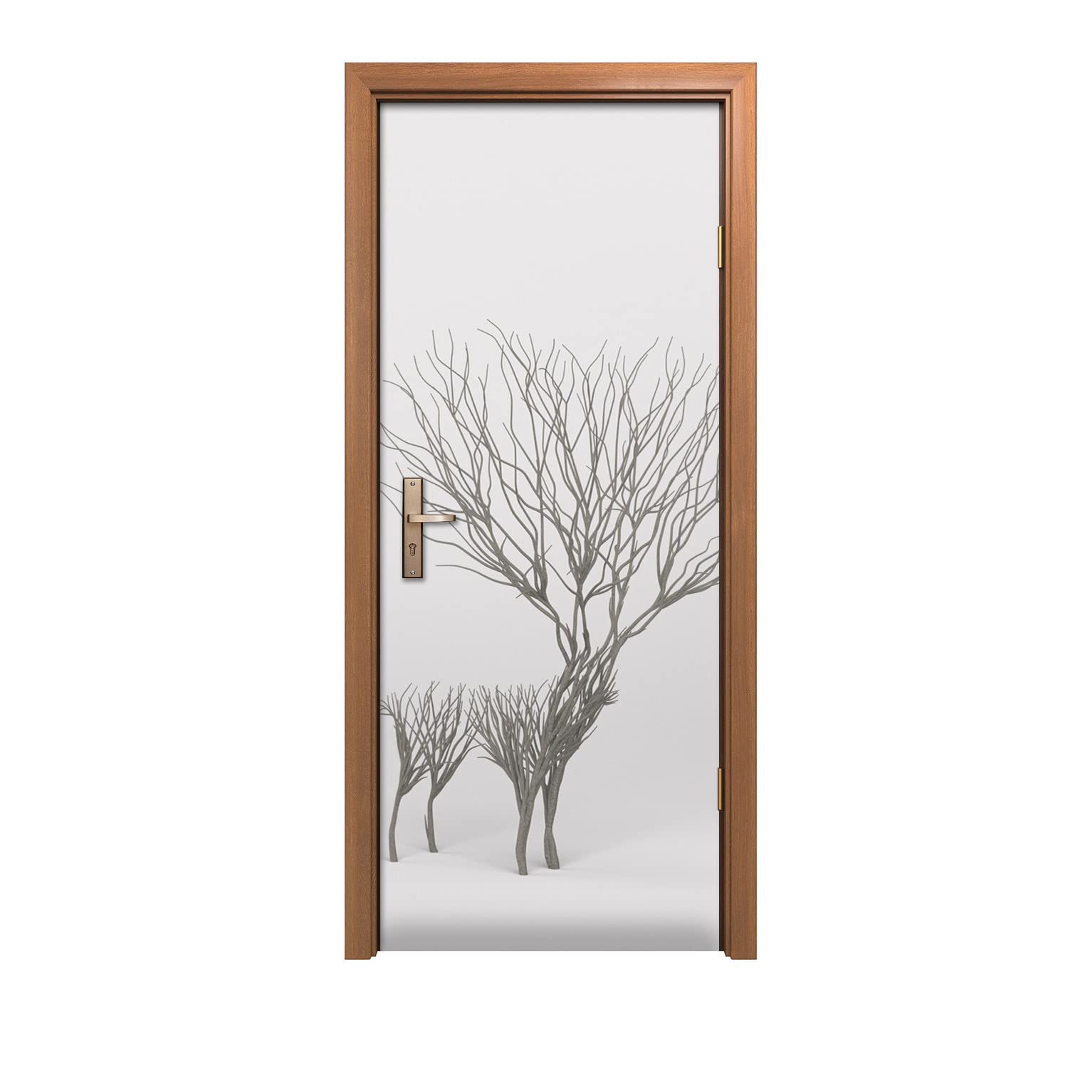 Décoration de porte haut de gamme 80x200cm Coloray motif feuilles de cerf
