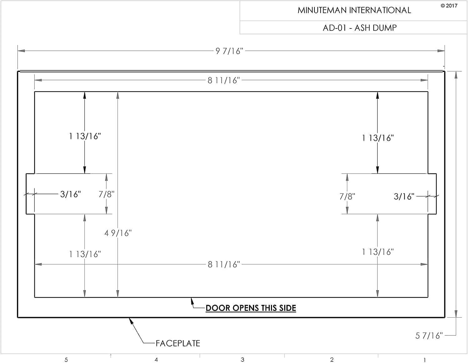 Modern Cast Iron Ash Dump Door Heavy-Duty Fireplace Cover with Sleek Black Powder-Coated Finish Durable Design for Clean & Efficient Ash Removal Preventing Debris Spill Balck