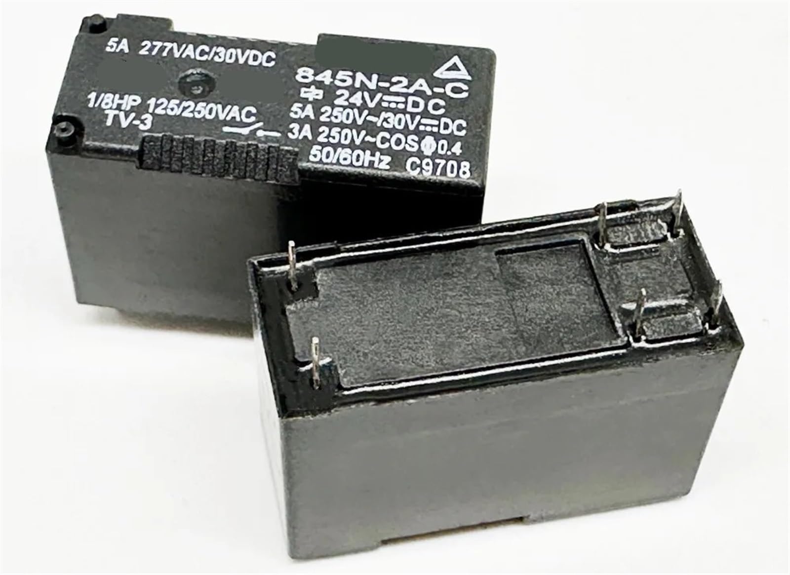 Relé 845N-2A-C 24V CC componente electrónico de 6 pines para mantenimiento eléctrico 3