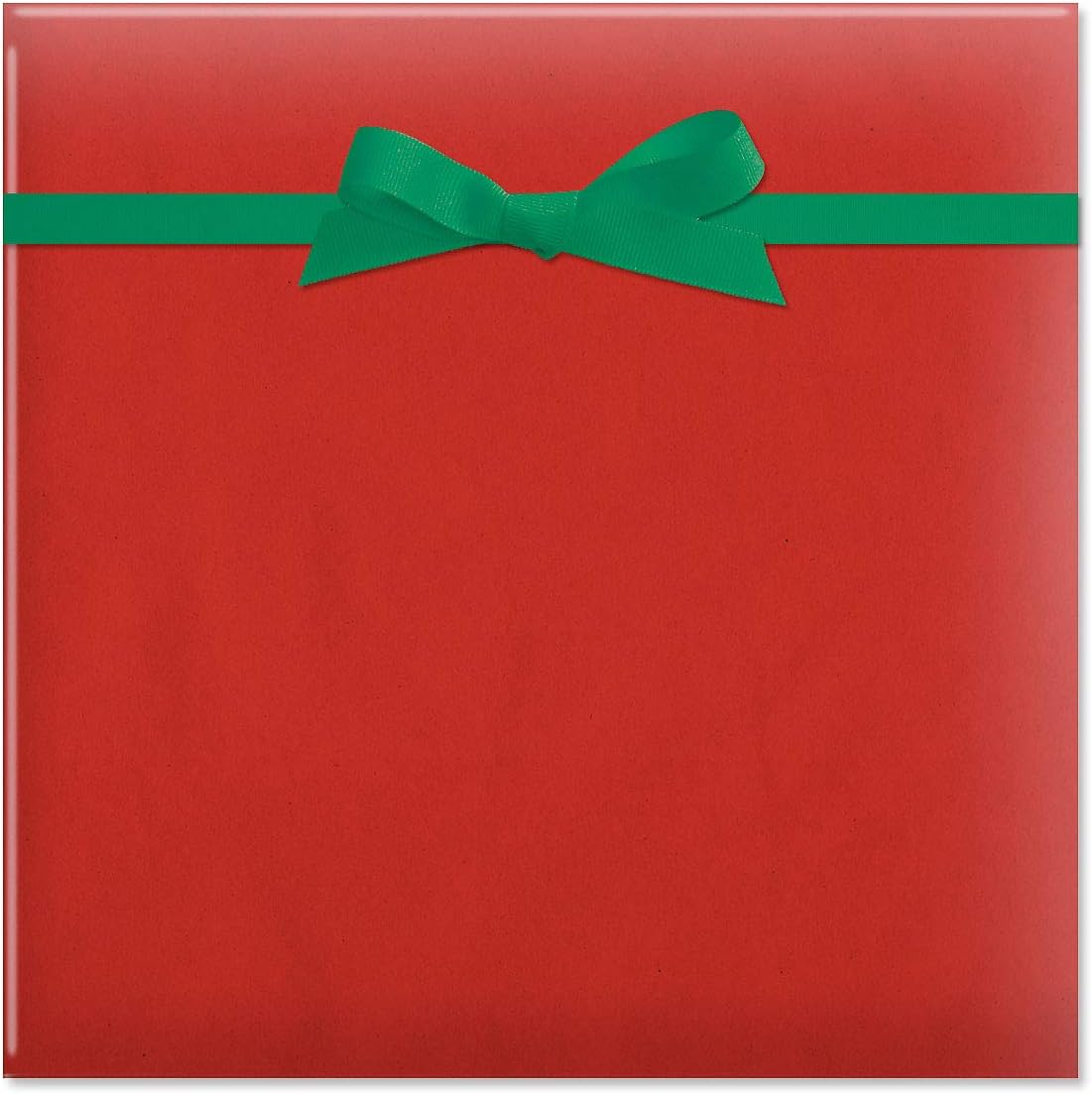 Red Plain Kraft Jumbo Roll Gift Wrap - 61 sq ft, Heavyweight, tear-resistant wrapping paper for Christmas, Valentine's Day, All Occasion Crafts