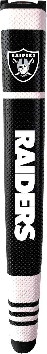 Team Golf NFL Las Vegas Raiders Golf Putter Grip Golf Putter Grip with Removable Gel Top Ball Marker, Durable Wide Grip & Easy to Control