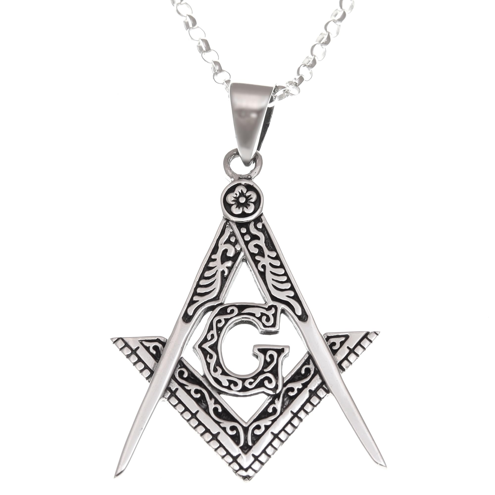 Collana con testa d'aquila in argento sterling 925