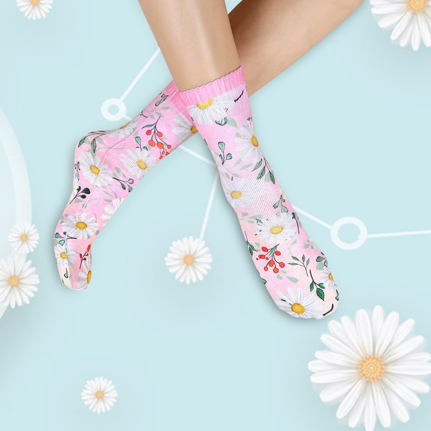 Benefeet Sox Funny Socks for Women Girls Novelty Crazy Design Patterned Casual Cotton Crew Socks Cute Ankle High Dress Sock - Image 6