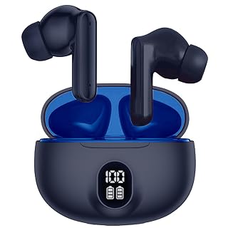 Kratos Blue Ear Buds Wireless with 30H Playtime, Noise Isolation & Clear Calls, Bluetooth Earbuds with Voice Assistant, Ear Buds with Bluetooth V 5.3 & with Type C Fast Charging, IPX4 TWS Earphones - Amazon product rated Grade A