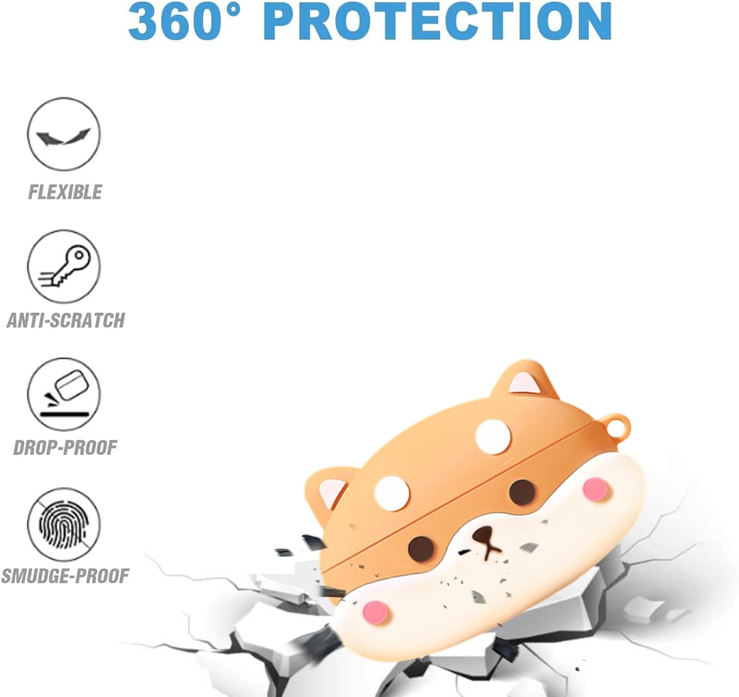 Cute Case Compatible with Beats Solo Buds(2024) with Keychain, Soft Silicone Anime Puppy Protective Cartoon Cases Wireless Earbuds Accessories with Cleaning Kit - Image 3