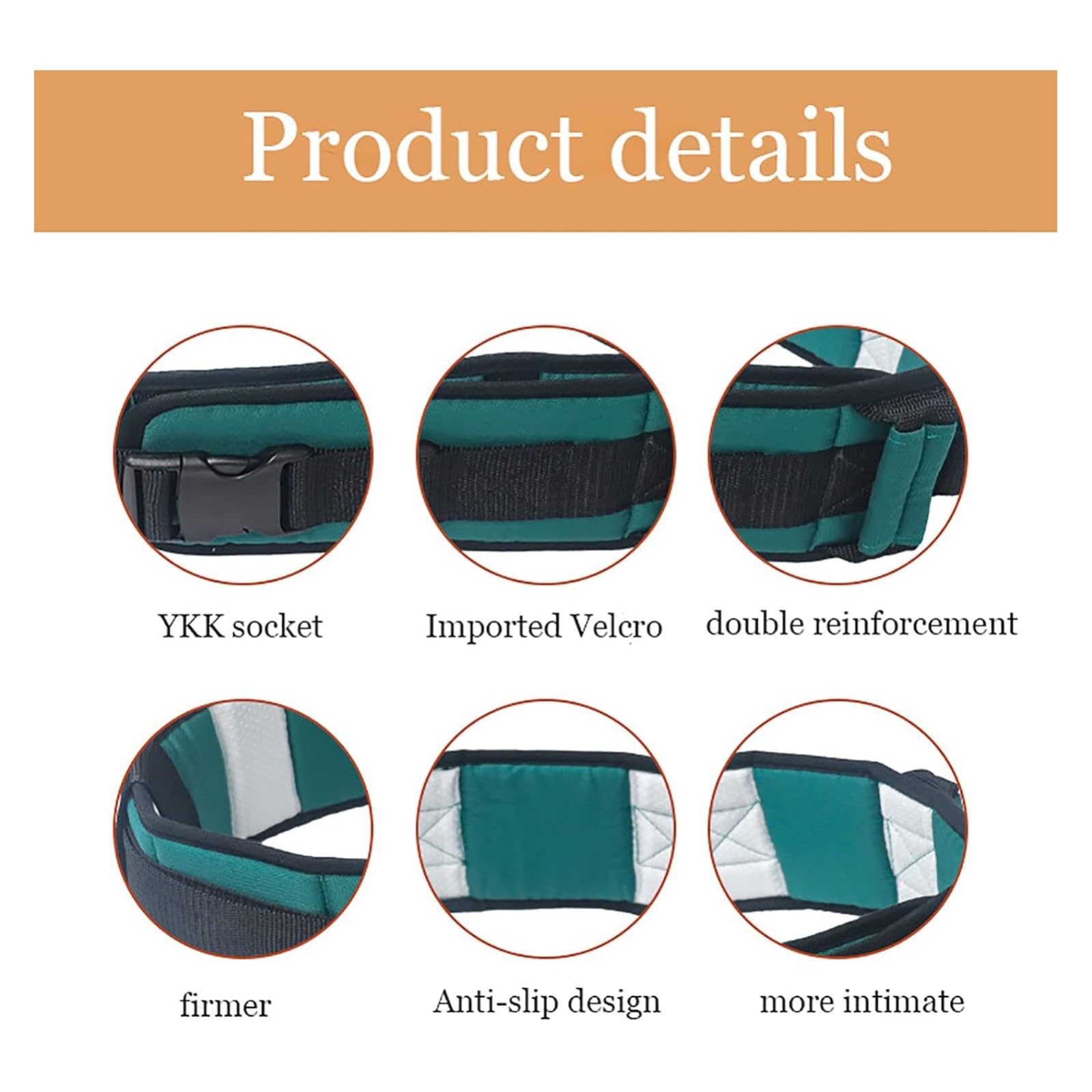 Cinturón Móvil De Transferencia Con Asa,Cinturón De Asistencia Para Pacientes,Cinturón De Transferencia,Cinturon De Seguridad Para Ancianos,Transfer Gait Belt Para Caminar B,XL