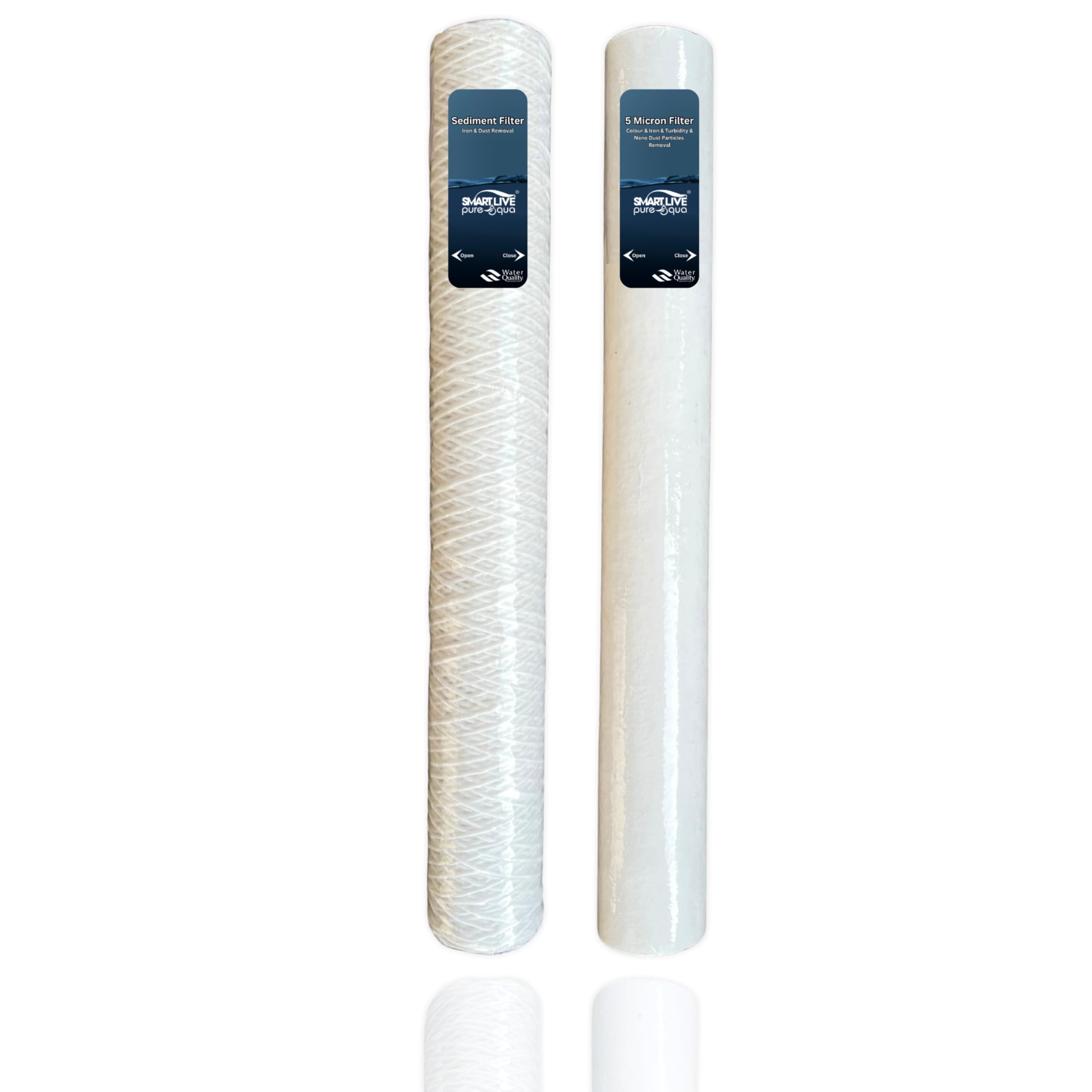 Smart Live 20 Inch Water Filter Cartridges Set – Sediment and 5 Micron Filters for Slim Jumbo Housing – Removes Dust, Rust, and Particles – Compatible with RO, UV, UF Systems-image-15