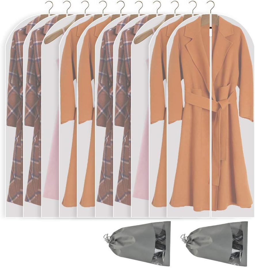 Perber Hanging Garment Bag Lightweight Clear Full Zipper