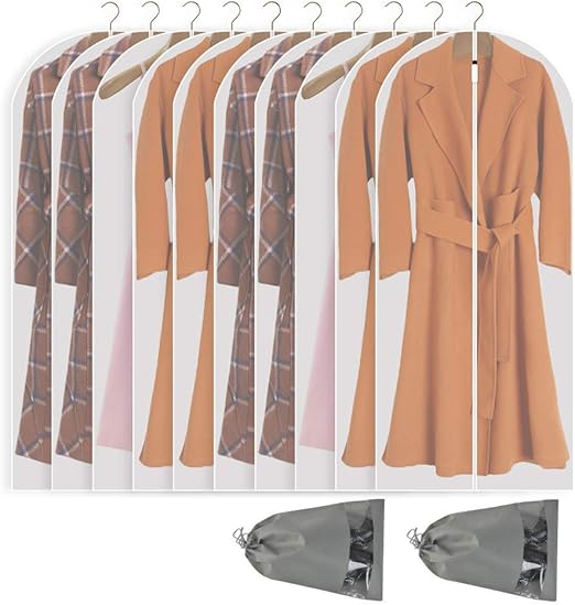 Perber Hanging Garment Bag Lightweight Clear Full Zipper