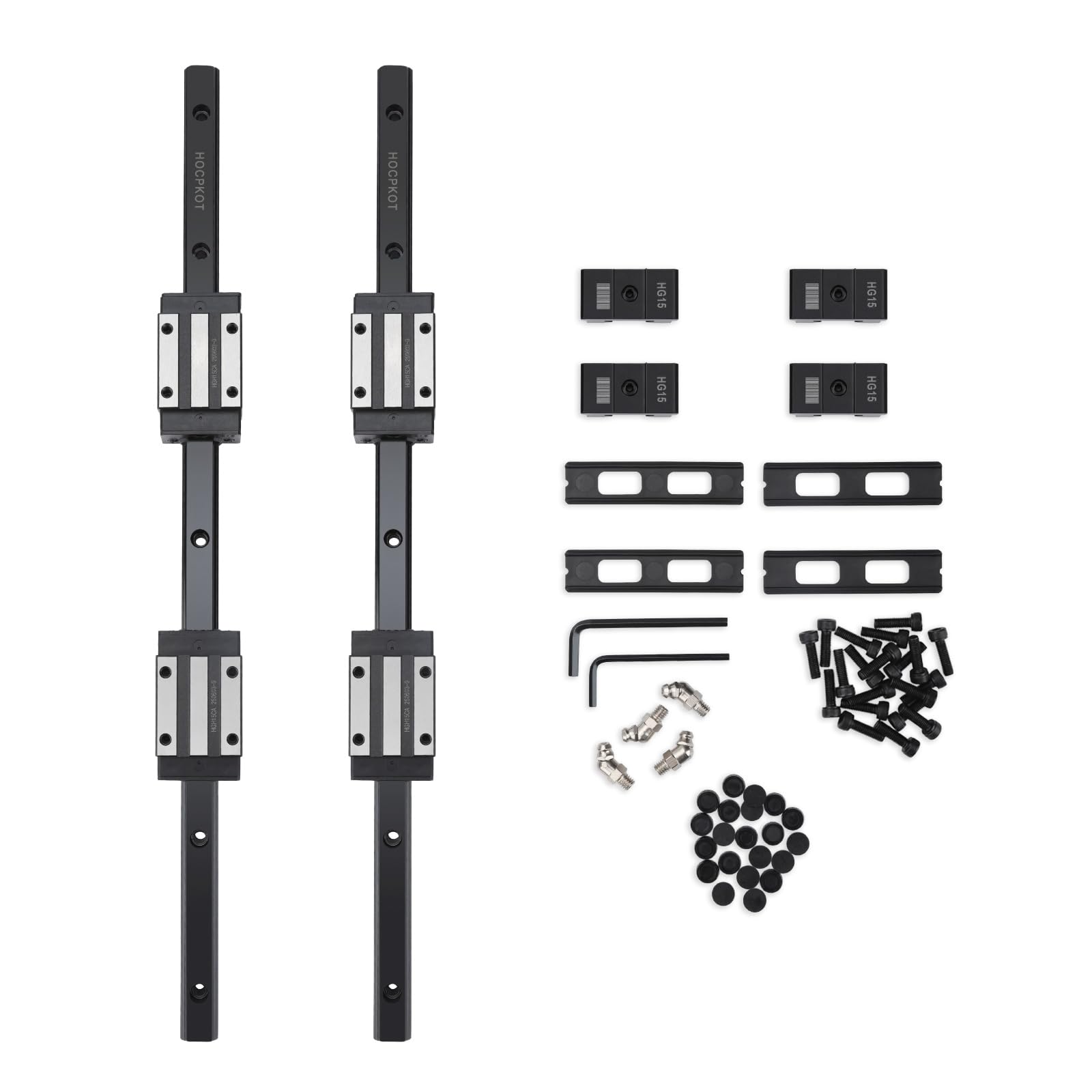 HGR15 350mm Linearführung Set 2 Stücke Schienen 4 Stücke HGH15CA Gleitblock