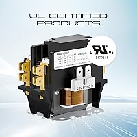 Vista 2 de Contactor HVAC Contactor de aire acondicionado Contactor 1 poste 30 Amp 24V bobina compatible con condensador, compresor, aire acondicionado