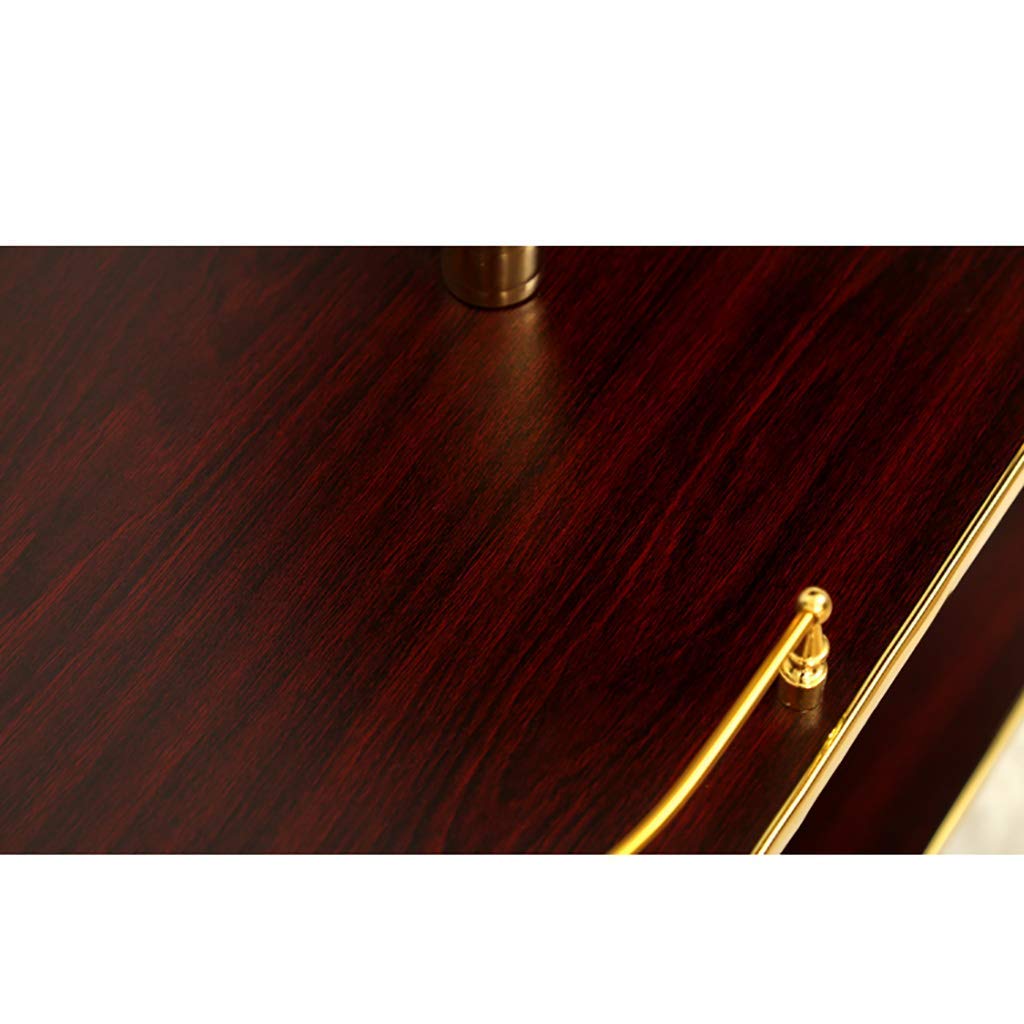 Carrello portaoggetti a 3 ripiani in acciaio inox, carrello di servizio con vassoio in legno per hotel e ristoranti, carrello da tè mobile per sala da pranzo, carrello portautensili mobile,