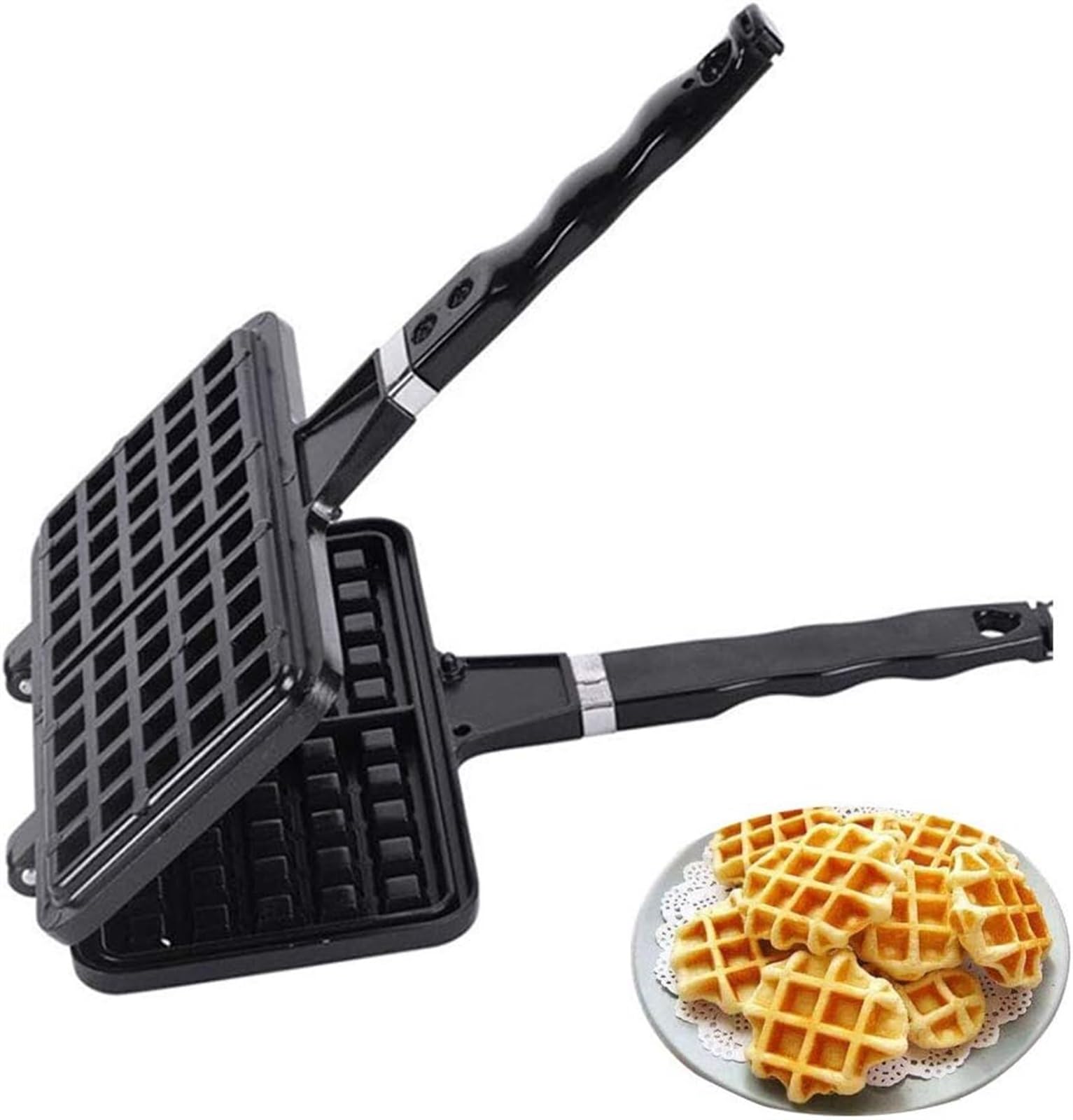 Molde para gofres antiadherente, aleación de aluminio, bandeja para hornear, molde para pasteles DIY, utensilios de cocina para cocinas con calefacción a gas.,