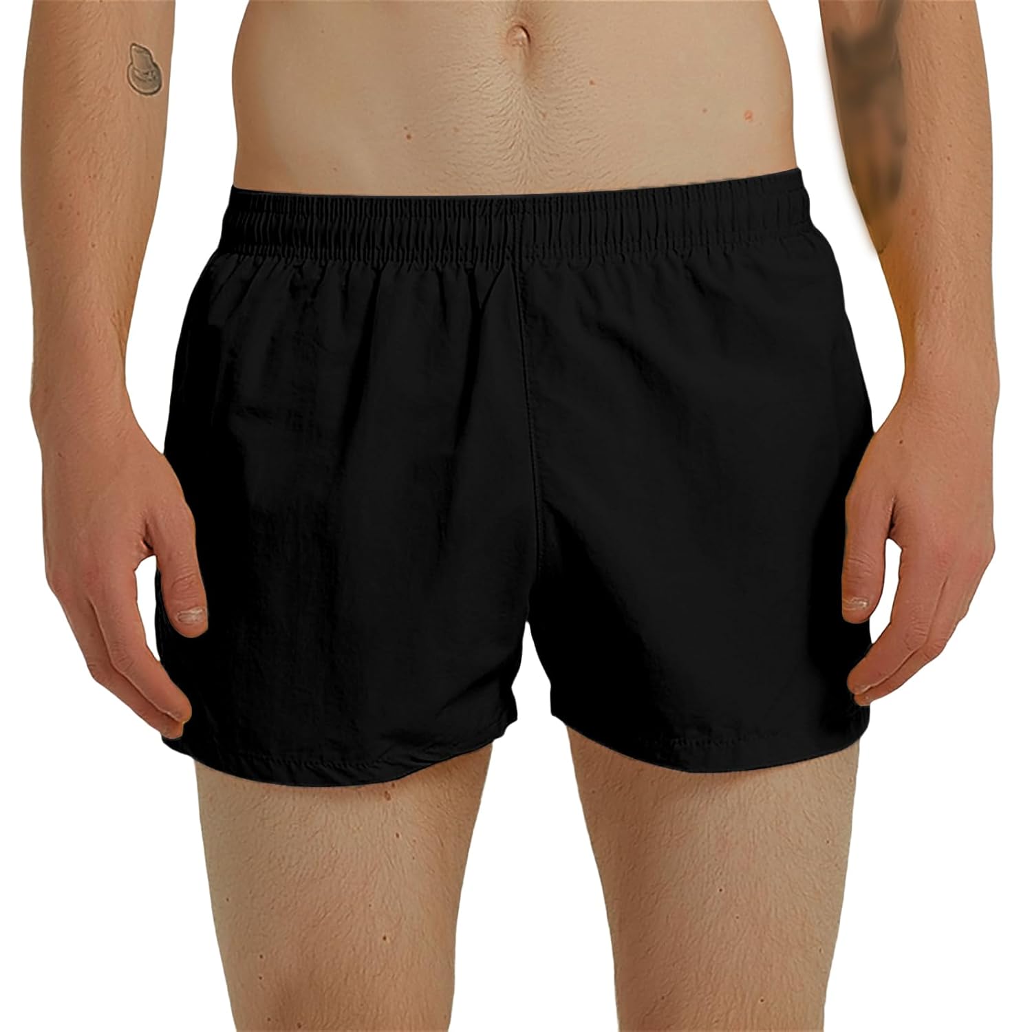 Mens Quick Dry Workout Running Shorts Lightweight Breathable Active Athletic with Zip Pockets for Gym Use