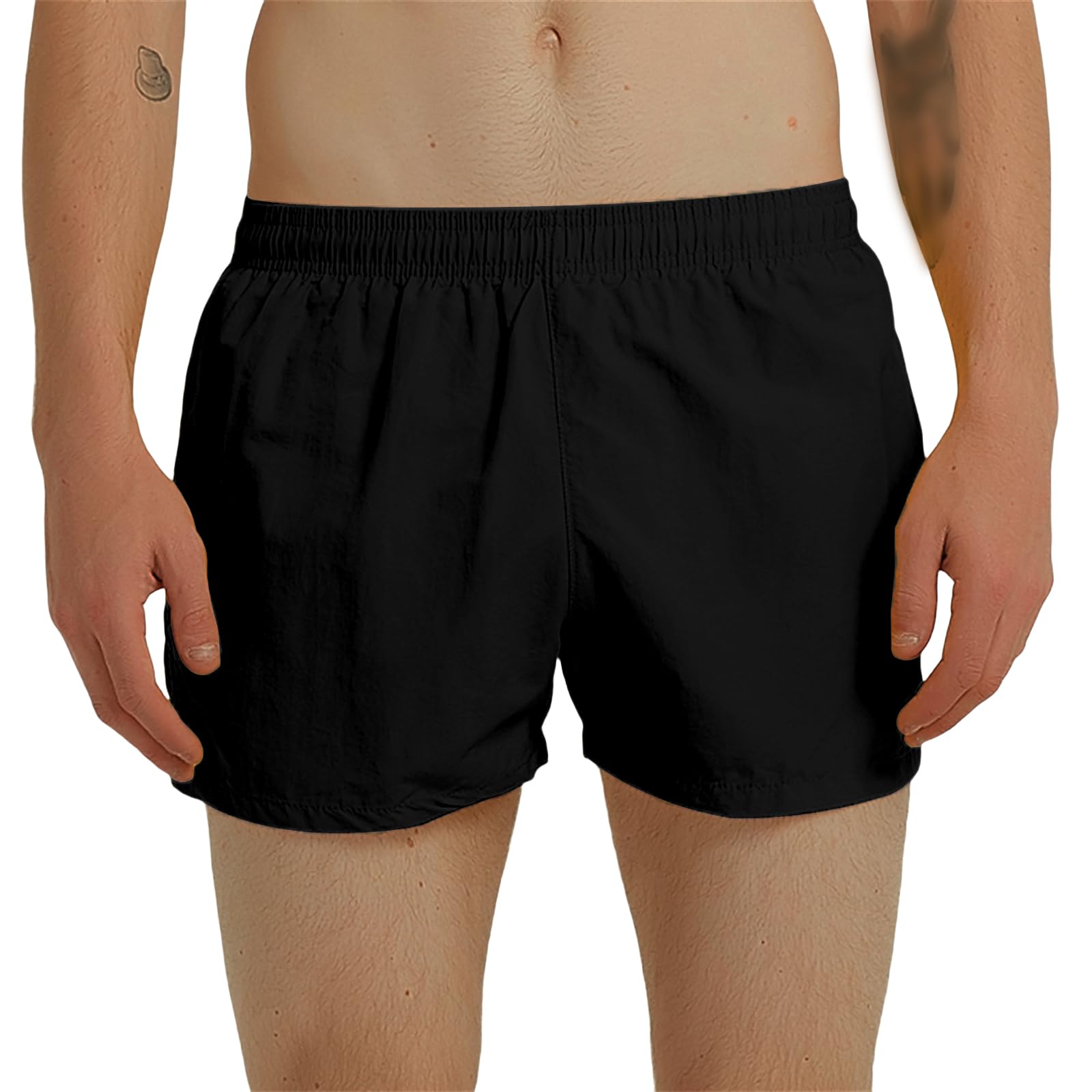 Mens Quick Dry Workout Running Shorts Lightweight Breathable Active Athletic with Zip Pockets for Gym Use