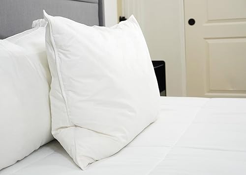 Almohada lyocell con núcleo de plumón y plumas soporte suave a mediano para personas que duermen de espalda, lateral y estómago