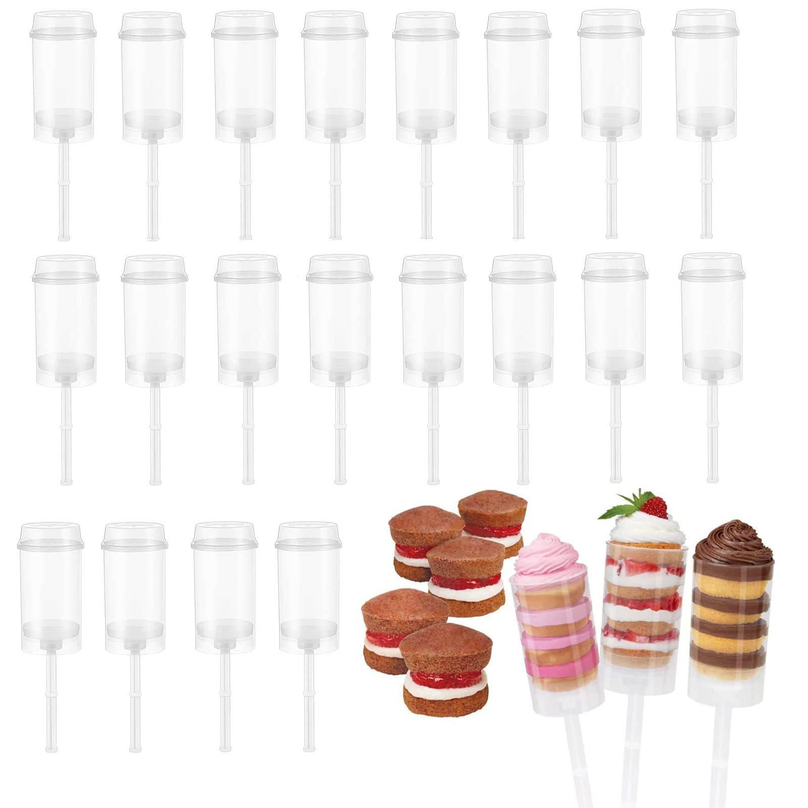 Amazon.com: 20 Pcs Push Up Cake Shooter,round Shaped Push Pops