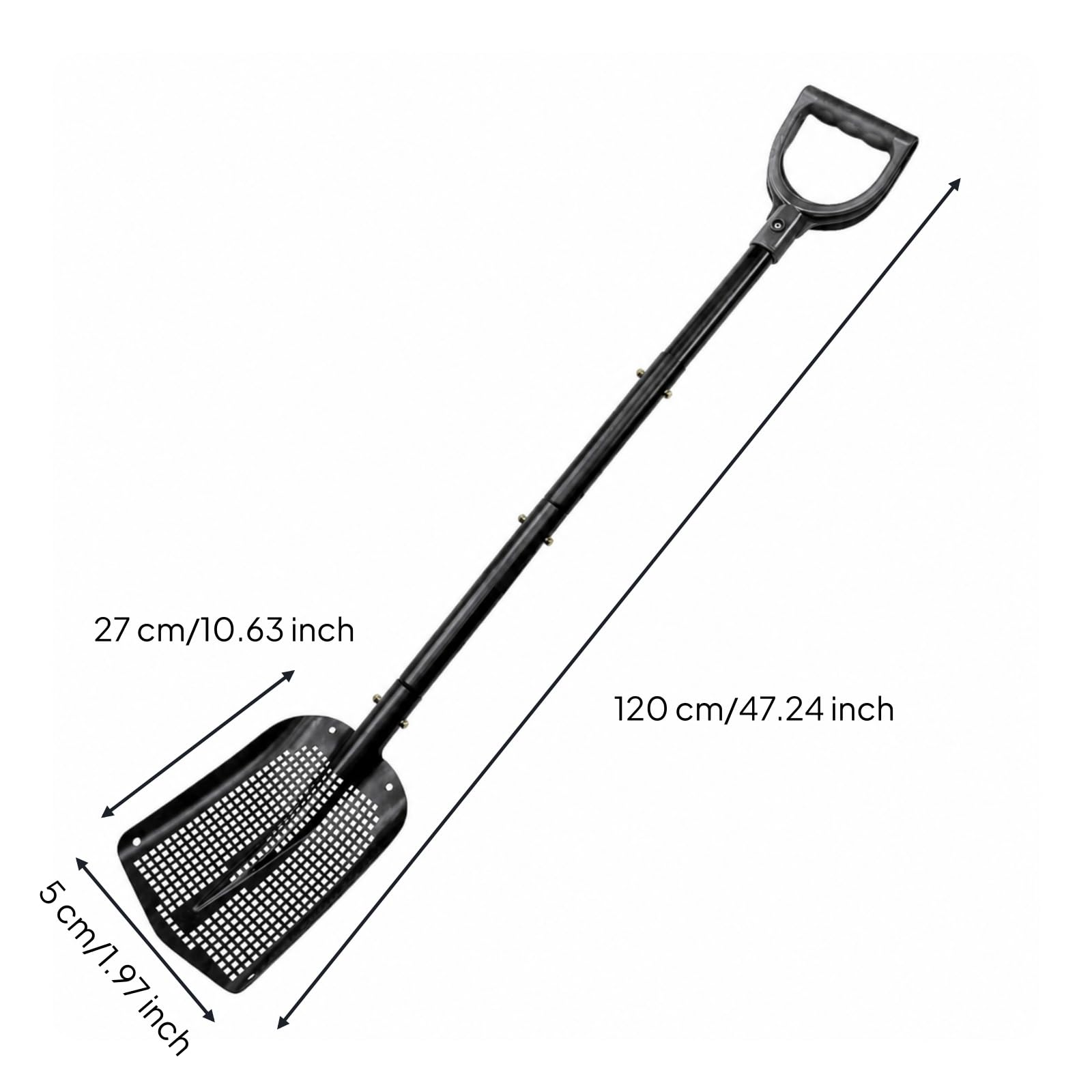 Pala Cribado smontable Pala Perforada Ajustable Herramienta para Jardineros, Labores l Campo