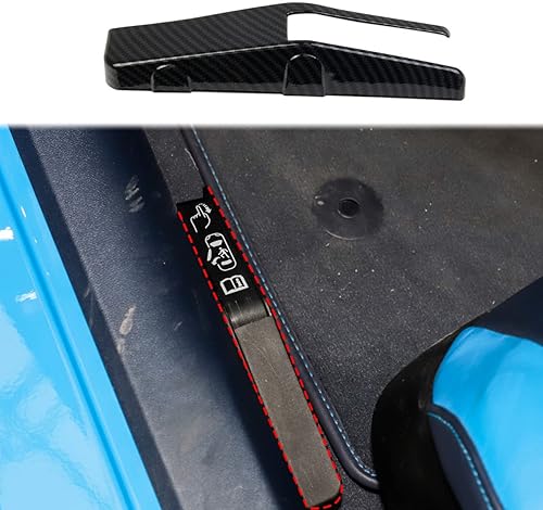 crosselec Cubierta de interruptor de apertura de puerta forzada de fibra de carbono para Chevrolet Corvette C8 2020-2023