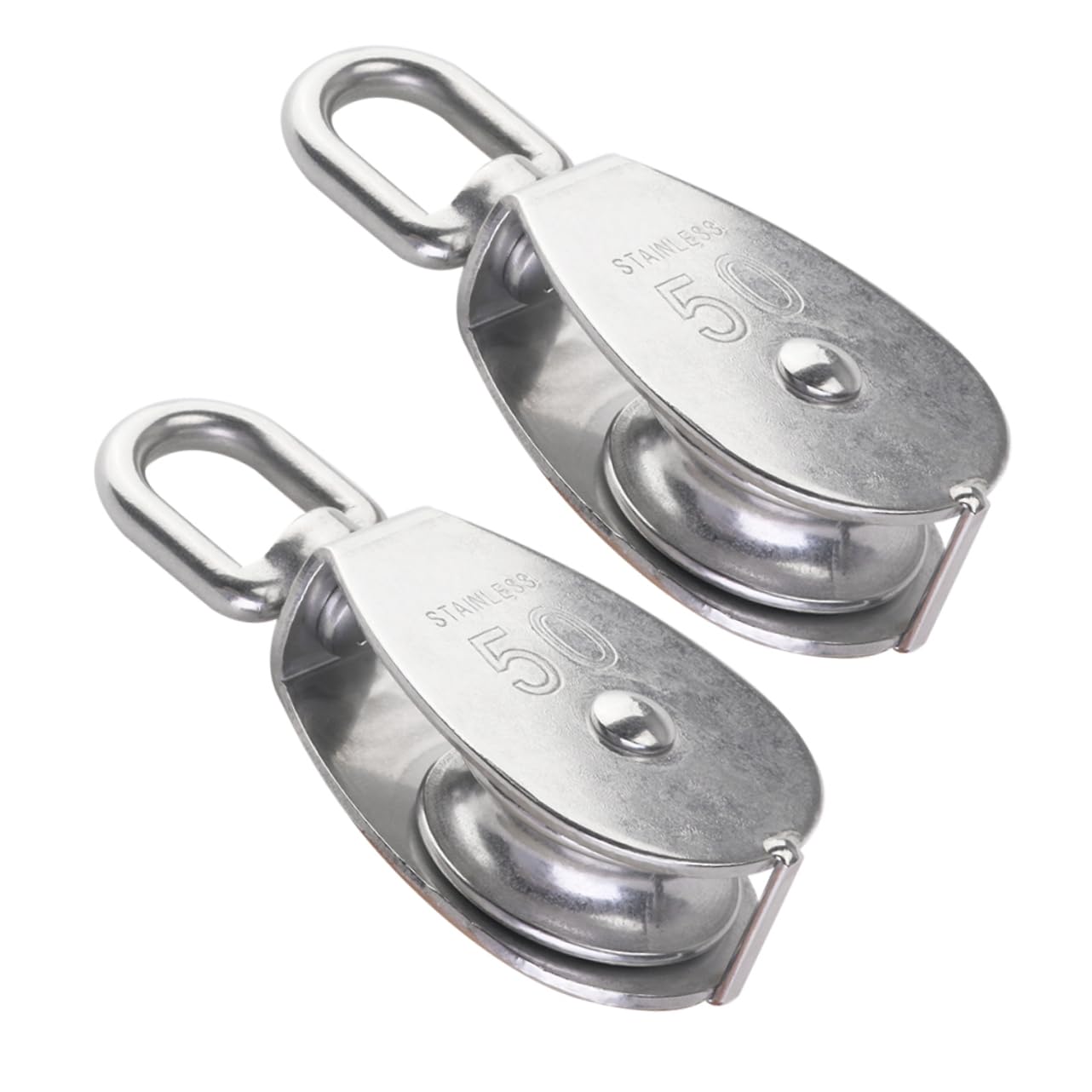 Stainless Steel Bearing Pulley 2pcs Fixed Lifting Rope Sheave