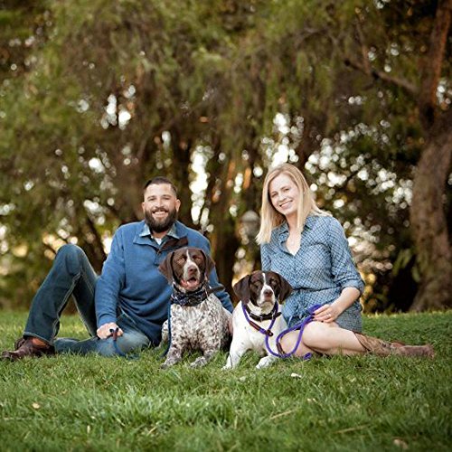 Cesar Millan Leine - Trainingsleine für Hunde - 2in1 Halsband Hund und Leine - Slip Lead - Retrieverleine mit integrierter Halsung (Small/Medium - Farbe: Rot/Olive) - Länge 120 cm, Durchmesser 1 cm